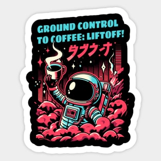 Ground Control to Coffee: Liftoff! Sticker